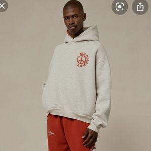 ISO MADHAPPY Vintage Goods Grey and Red Hoodie